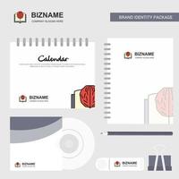 Artificial intelligence Logo Calendar Template CD Cover Diary and USB Brand Stationary Package Design Vector Template