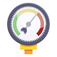 Gauge manometer icon, cartoon style vector