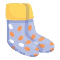 Dotted stockings icon cartoon vector. Winter sock vector