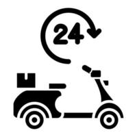 24 Hours Delivery Icon Style vector