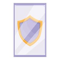 Smartphone privacy icon cartoon vector. Data secure vector