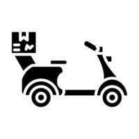estilo de icono de scooter de entrega vector