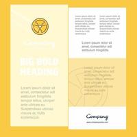 Fan Business Company Poster Template with place for text and images vector background