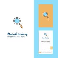 Search Creative Logo and business card vertical Design Vector