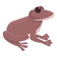 Forest frog icon cartoon vector. Cute character vector