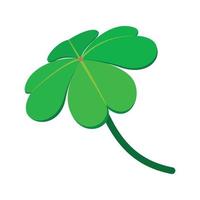 Four-leaf clover cartoon icon vector
