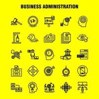 Business Administration Line Icons Set For Infographics Mobile UXUI Kit And Print Design Include Graph Chart Pie Chart Document Hammer Justice Lawyer Collection Modern Infographic Logo and vector