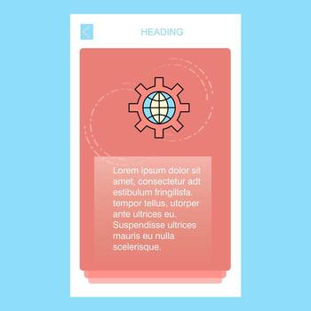 Internet setting mobile vertical banner design design Vector