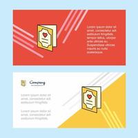 Valentines day card abstract corporate business banner template horizontal advertising business banner vector