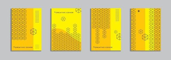 Cover design with memphis style. background of geometric shapes. minimal pattern. Can be used for banners, placards, posters, leaflets, etc. Vector template