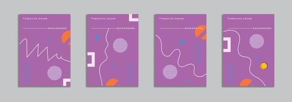Cover design with memphis style. background of geometric shapes. minimal pattern. Can be used for banners, placards, posters, leaflets, etc. Vector template