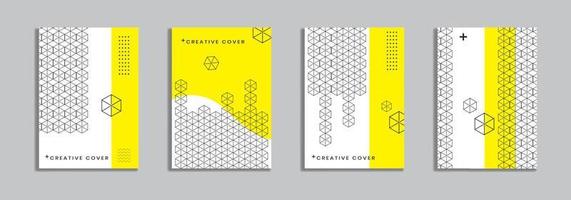 Cover design with memphis style. background of geometric shapes. minimal pattern. Can be used for banners, placards, posters, leaflets, etc. Vector template