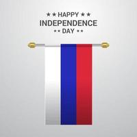 fondo de bandera colgante del día de la independencia de la república srpska vector
