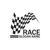 Race flag icon design vector