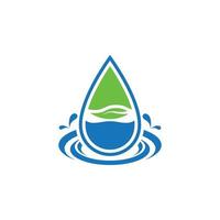 Water drop logo template vector