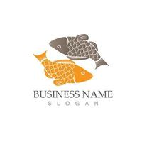 Fish logo template creative vector