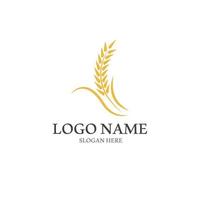 Wheat logo vector icon illustration