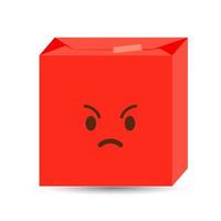 Angry emoji icon design vector