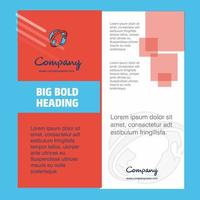 Globe Company Brochure Title Page Design Company profile annual report presentations leaflet Vector Background