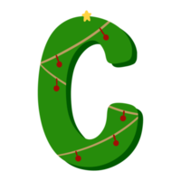 Natale alfabeto lettera png