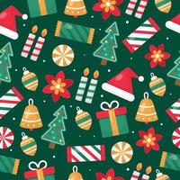 Christmas Elements Seamless Pattern vector