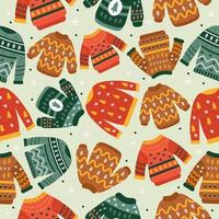 Ugly Sweater Seamless Pattern vector