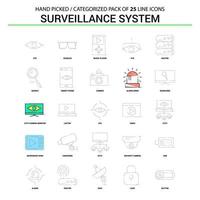 Surveillance Flat Line Icon Set Business Concept Icons Design vector