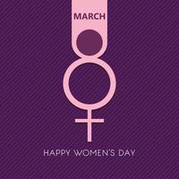 8 March logo vector design with international womens day background