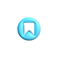 3d save for later icon render. Isolated icon. png