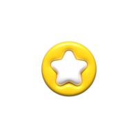 icono de estrella 3d. icono aislado png