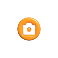 3d camera icon. Isolated icon png