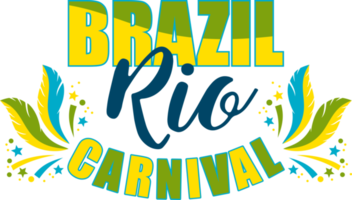 Brazilië carnaval embleem. illustratie png