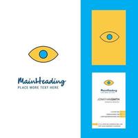 Eye Creative Logo and business card vertical Design Vector