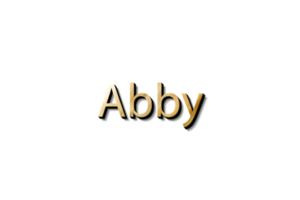 texte de maquette 3d abby png