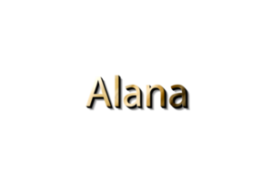 nom de maquette de texte alana 3d png