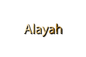 maqueta de nombre 3d de alayah png