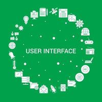 User Interface Icon Set Infographic Vector Template