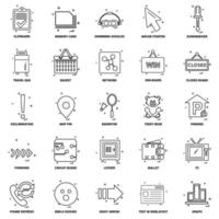 25 Business Concept Mix Line Icon set vector