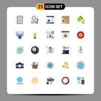 Set of 25 Modern UI Icons Symbols Signs for water package package e user Editable Vector Design Elements