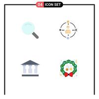 4 Universal Flat Icon Signs Symbols of expanded mony ambient experiance decoration Editable Vector Design Elements