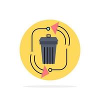 waste disposal garbage management recycle Flat Color Icon Vector