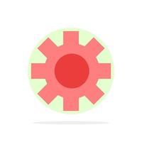 Setting Gear Logistic Global Abstract Circle Background Flat color Icon vector
