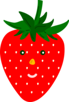 Hand drawn style drawing strawberry png