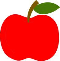 Hand drawn style fruit apple png