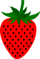 Hand drawn style drawing strawberry png