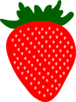 Hand drawn style drawing strawberry png
