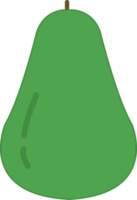 Hand drawn style fruit avocado png