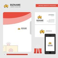 Ambulance Business Logo File Cover Visiting Card and Mobile App Design Vector Illustration