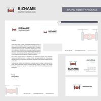 Drone camera Business Letterhead Envelope and visiting Card Design vector template