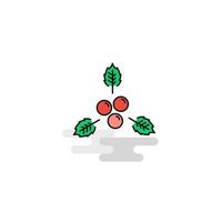 Flat Cherries Icon Vector